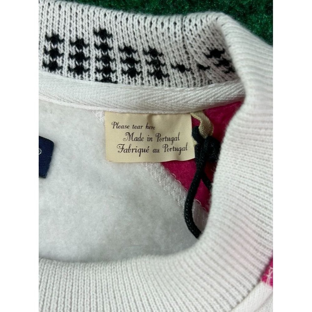 Levi’s Raglan White & Pink Crewneck Sweathirt Mens Size Small - Picture 6 of 11